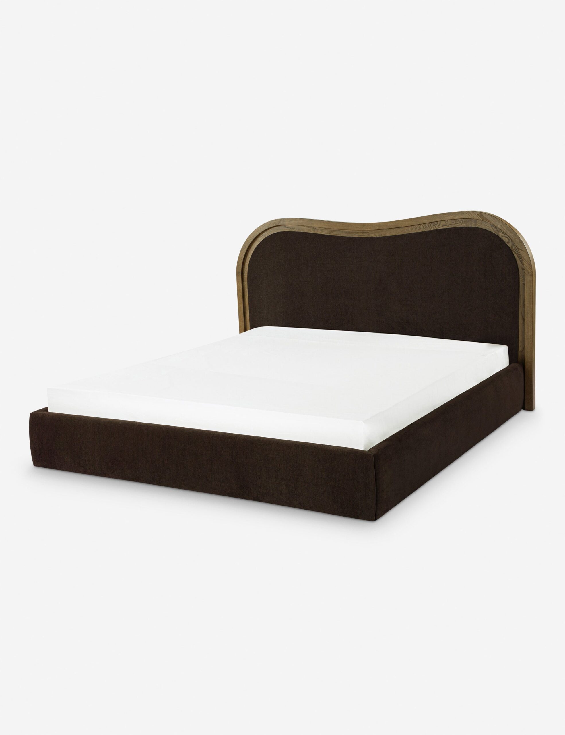 meşe çerçeveli karyola, özel üretim yatak, döşemeli başlıklı karyola, modern luxury bedroom furniture, ısmarlama ahşap detaylı karyola