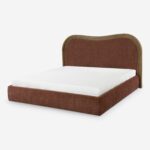 meşe çerçeveli karyola, özel üretim yatak, döşemeli başlıklı karyola, modern luxury bedroom furniture, ısmarlama ahşap detaylı karyola