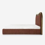 meşe çerçeveli karyola, özel üretim yatak, döşemeli başlıklı karyola, modern luxury bedroom furniture, ısmarlama ahşap detaylı karyola
