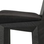 geometrik ahsap sandalye, brutalist dining chair, ozel uretim modern sandalye, black oak contemporary chair, sculptural collectible dining chair