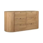 yuvarlatılmış köşeli şifonyer, masif meşe şifonyer, özel üretim yatak odası mobilyası, altı çekmeceli modern dresser, contemporary ahşap şifonyer