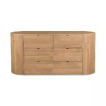 yuvarlatılmış köşeli şifonyer, masif meşe şifonyer, özel üretim yatak odası mobilyası, altı çekmeceli modern dresser, contemporary ahşap şifonyer