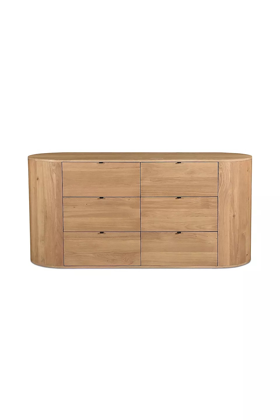 yuvarlatılmış köşeli şifonyer, masif meşe şifonyer, özel üretim yatak odası mobilyası, altı çekmeceli modern dresser, contemporary ahşap şifonyer