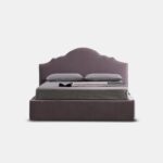 contemporary upholstered bed, kavisli yatak başlığı, özel üretim modern karyola, yumuşak formlu luxury bed, minimal platform karyola