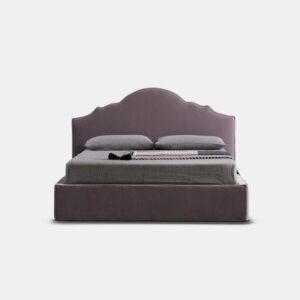 contemporary upholstered bed, kavisli yatak başlığı, özel üretim modern karyola, yumuşak formlu luxury bed, minimal platform karyola