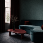 lume orta sehpa, bordo lake sehpa, oval contemporary coffee table, özel üretim modern sehpa, sculptural luxury orta sehpa