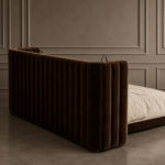 monza karyola, entegre komodinli luxury bed, yeşil kadife modern karyola, özel üretim contemporary bedroom furniture, hotel style collectible bed