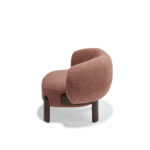 boucle lounge chair, sculptural modern koltuk, ozel uretim contemporary berjer, rounded barrel armchair, organic modern luxury seating