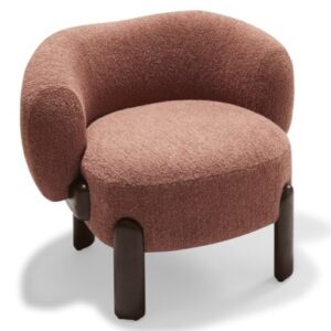boucle lounge chair, sculptural modern koltuk, ozel uretim contemporary berjer, rounded barrel armchair, organic modern luxury seating