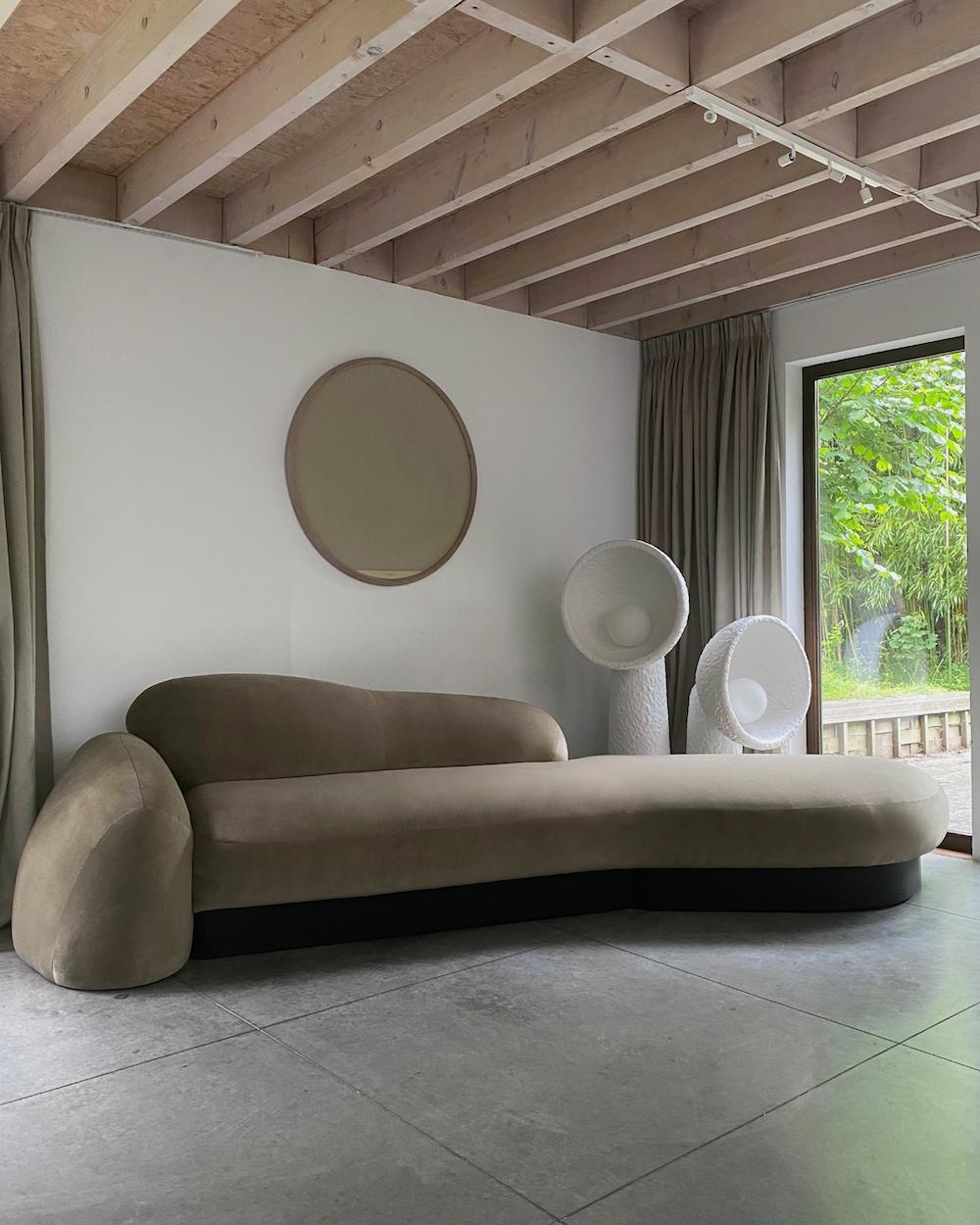 organik daybed, özel üretim şezlong, heykelsi lounge koltuk, modern luxury daybed, ısmarlama collectible furniture lounge piece