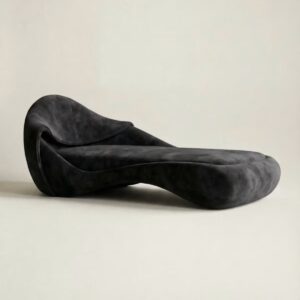 organic daybed, heykelsi lounge chaise, özel üretim modern daybed, siyah sculptural chaise lounge, collectible design daybed
