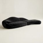 organik köşe kanepe, heykelsi modern kanepe, özel üretim contemporary sofa, siyah organic corner sofa, collectible design köşe koltuk