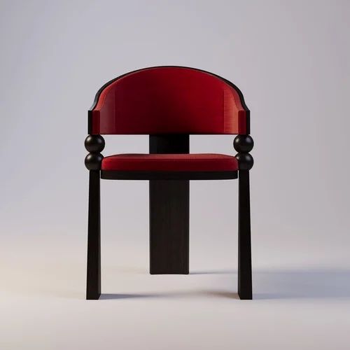 red lacquer designer chair, collectible contemporary sandalye, ozel uretim luxury dining chair, sculptural black wood chair, modern gallery style sandalye