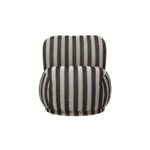 rico piccolo berjer, çizgili boucle lounge chair, swivel contemporary berjer, özel üretim sculptural koltuk, collectible design lounge chair