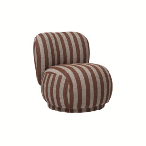 rico piccolo berjer, çizgili boucle lounge chair, swivel contemporary berjer, özel üretim sculptural koltuk, collectible design lounge chair