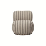 rico piccolo berjer, çizgili boucle lounge chair, swivel contemporary berjer, özel üretim sculptural koltuk, collectible design lounge chair