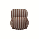 rico piccolo berjer, çizgili boucle lounge chair, swivel contemporary berjer, özel üretim sculptural koltuk, collectible design lounge chair