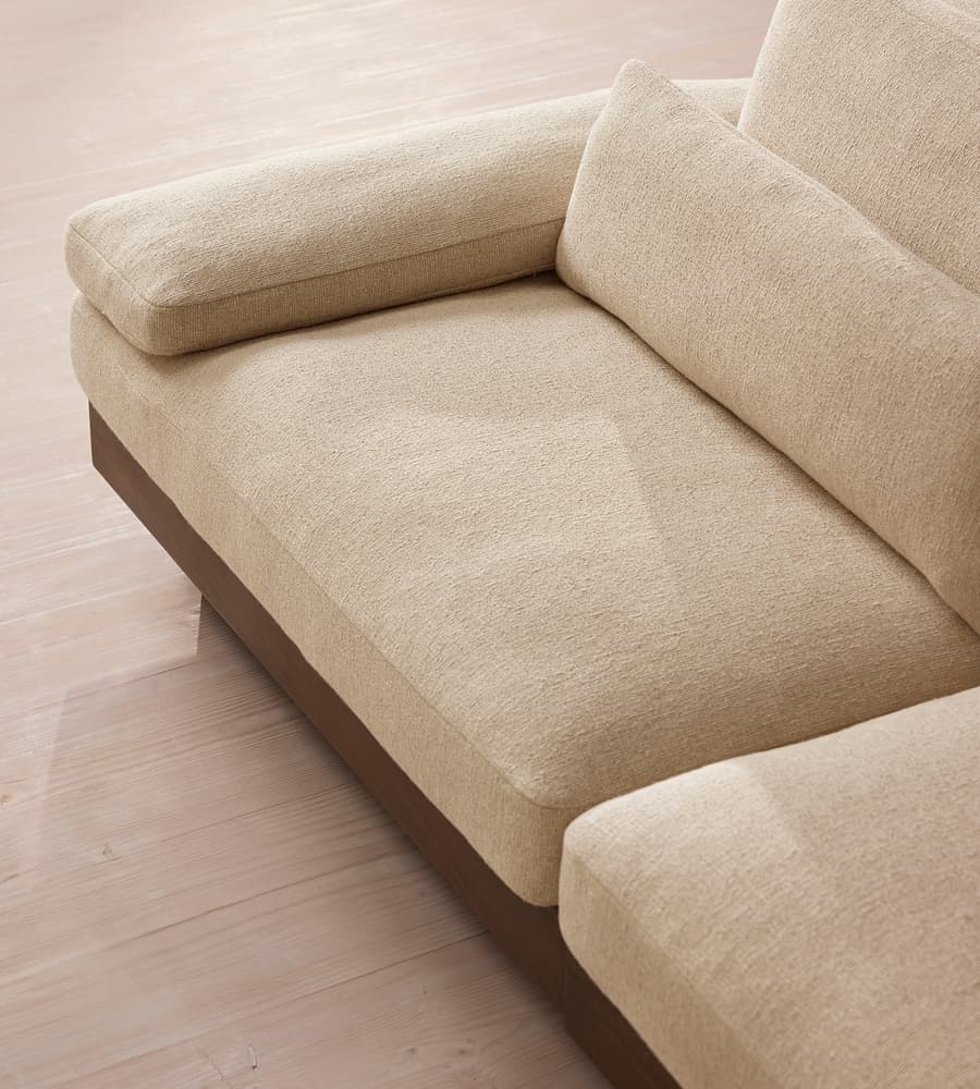 moduler luxury kanepe, masif bazali contemporary sofa, ozel uretim modern oturma grubu, soft minimal designer kanepe, natural wood luxury sofa