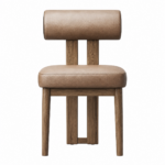 rolven sandalye, silindirik sırtlı sandalye, masif meşe dining chair, özel üretim contemporary sandalye, sculptural modern chair