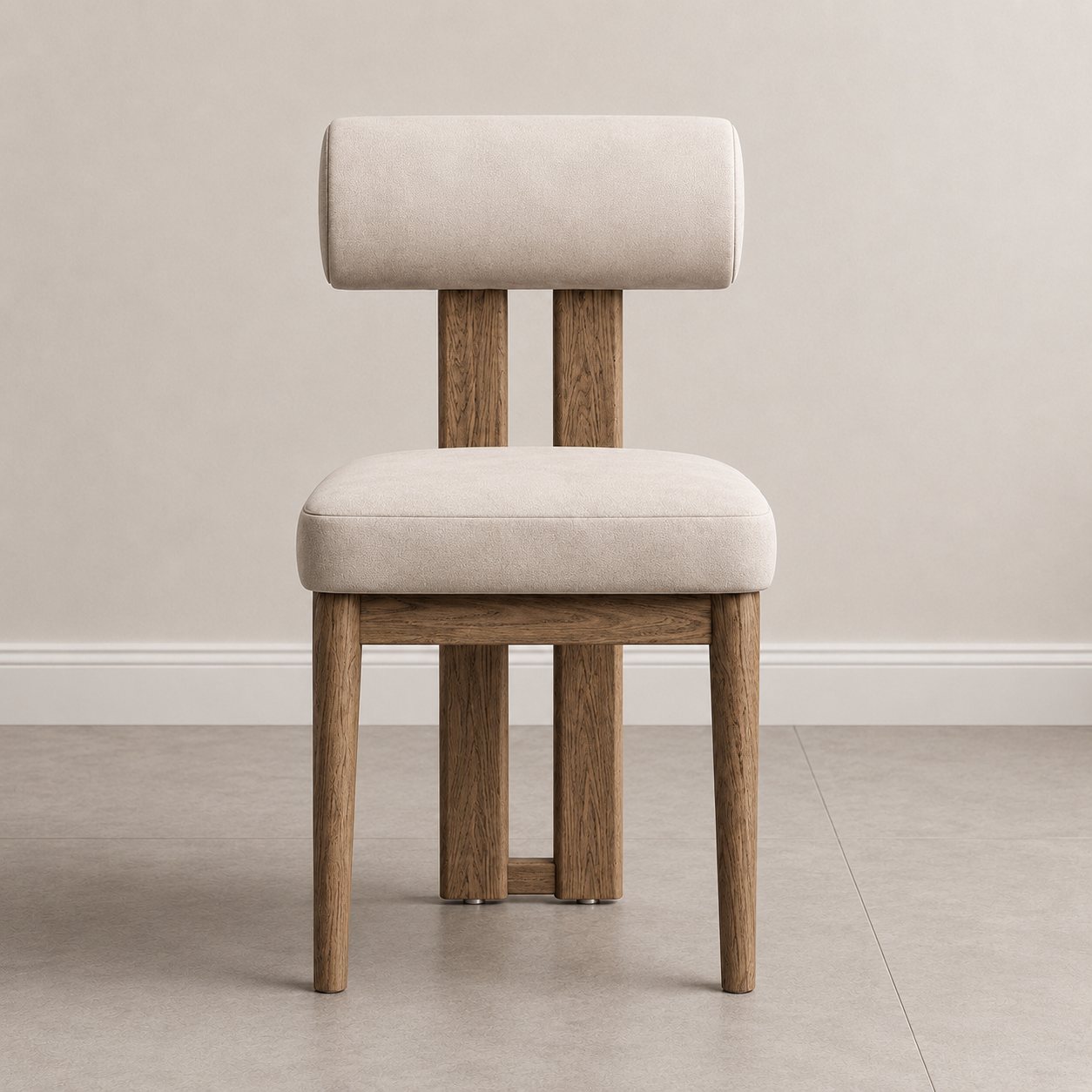 rolven sandalye, silindirik sırtlı sandalye, masif meşe dining chair, özel üretim contemporary sandalye, sculptural modern chair