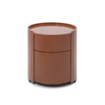 rondo komodin, cylindrical modern komodin, lake bedside table, özel üretim luxury komodin, sculptural contemporary komodin