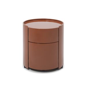 rondo komodin, cylindrical modern komodin, lake bedside table, özel üretim luxury komodin, sculptural contemporary komodin