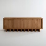 tigora büfe, oyma meşe büfe, contemporary sideboard, özel üretim ahşap büfe, sculptural modern büfe
