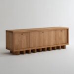 tigora büfe, oyma meşe büfe, contemporary sideboard, özel üretim ahşap büfe, sculptural modern büfe