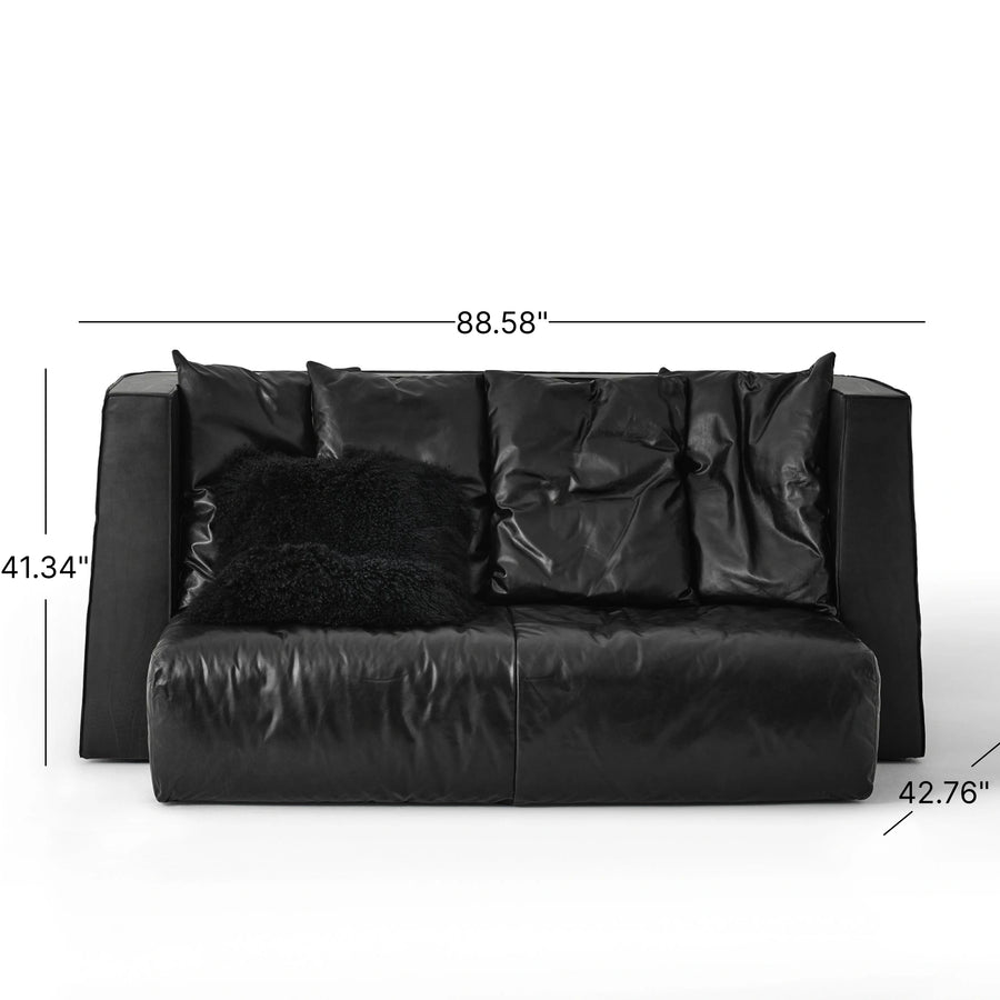 moduler deri kanepe, ozel uretim luxury sofa, contemporary leather couch, sculptural modern kanepe, collectible design lounge sofa
