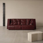 moduler deri kanepe, ozel uretim luxury sofa, contemporary leather couch, sculptural modern kanepe, collectible design lounge sofa