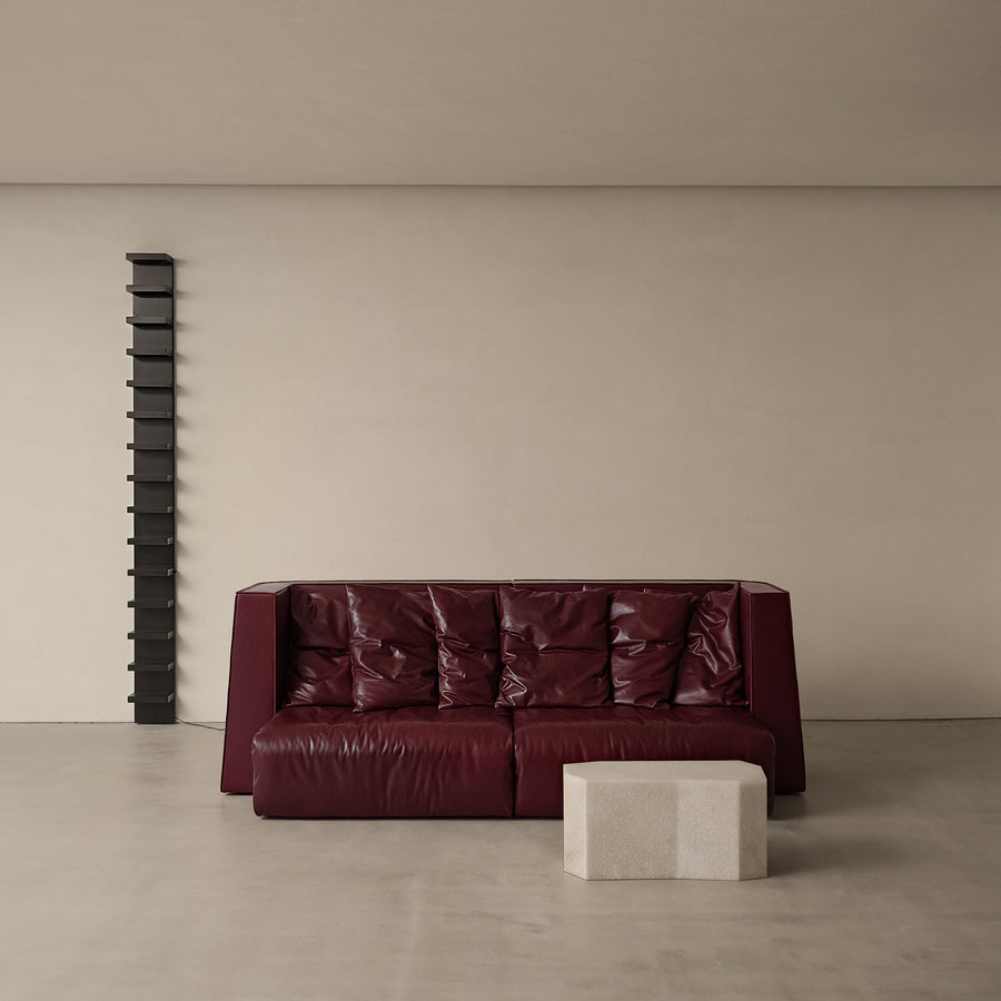 moduler deri kanepe, ozel uretim luxury sofa, contemporary leather couch, sculptural modern kanepe, collectible design lounge sofa