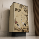 tsuru şifonyer, sanatsal luxury drawer cabinet, özel üretim oriental mobilya, contemporary collectible şifonyer, dekoratif panel dresser