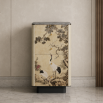tsuru şifonyer, sanatsal luxury drawer cabinet, özel üretim oriental mobilya, contemporary collectible şifonyer, dekoratif panel dresser