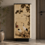 tsuru şifonyer, sanatsal luxury drawer cabinet, özel üretim oriental mobilya, contemporary collectible şifonyer, dekoratif panel dresser