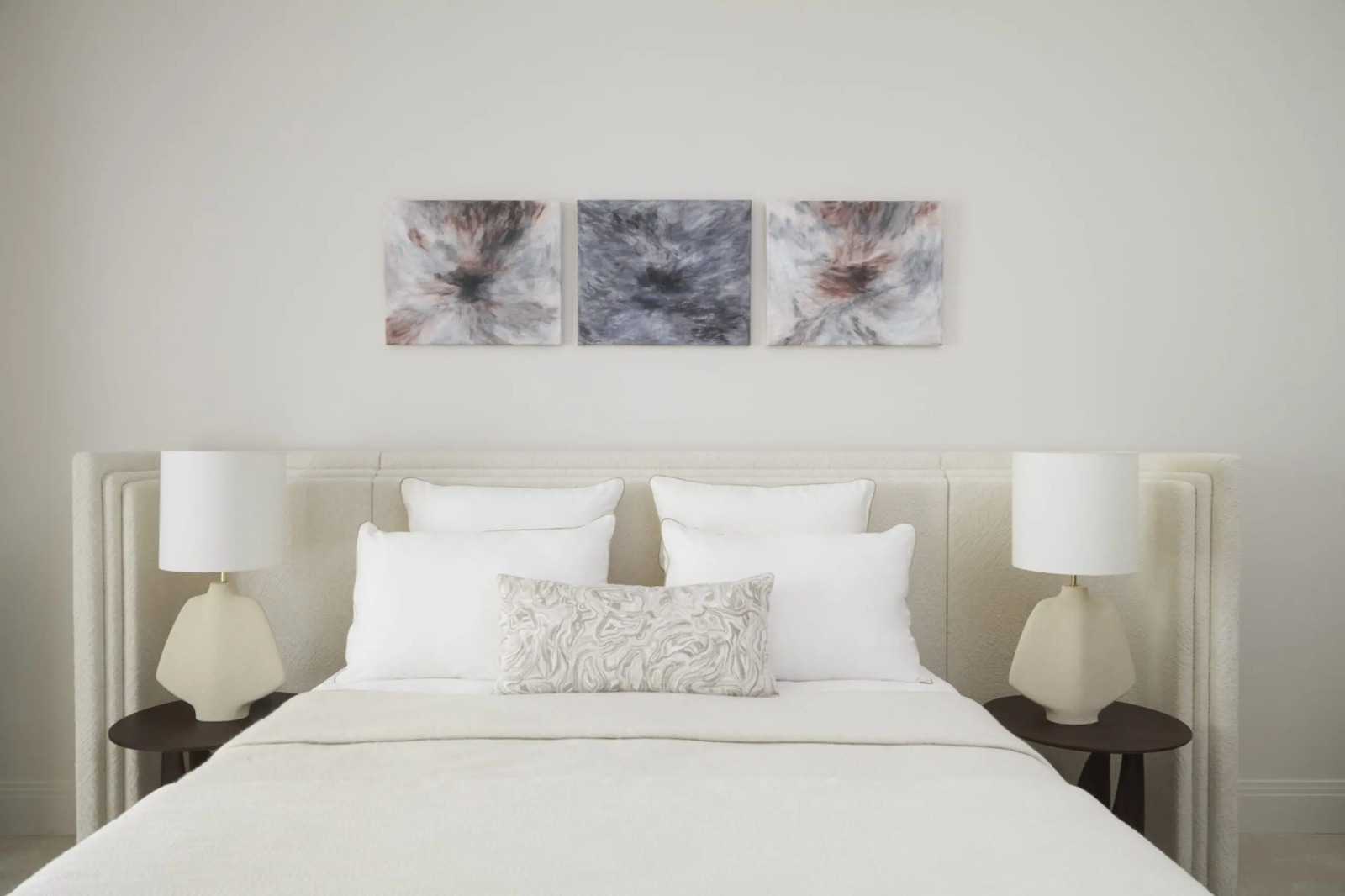 kanat başlıklı karyola, boucle kumaş yatak, özel üretim karyola, çevresel yatak başlığı, ısmarlama luxury bed frame