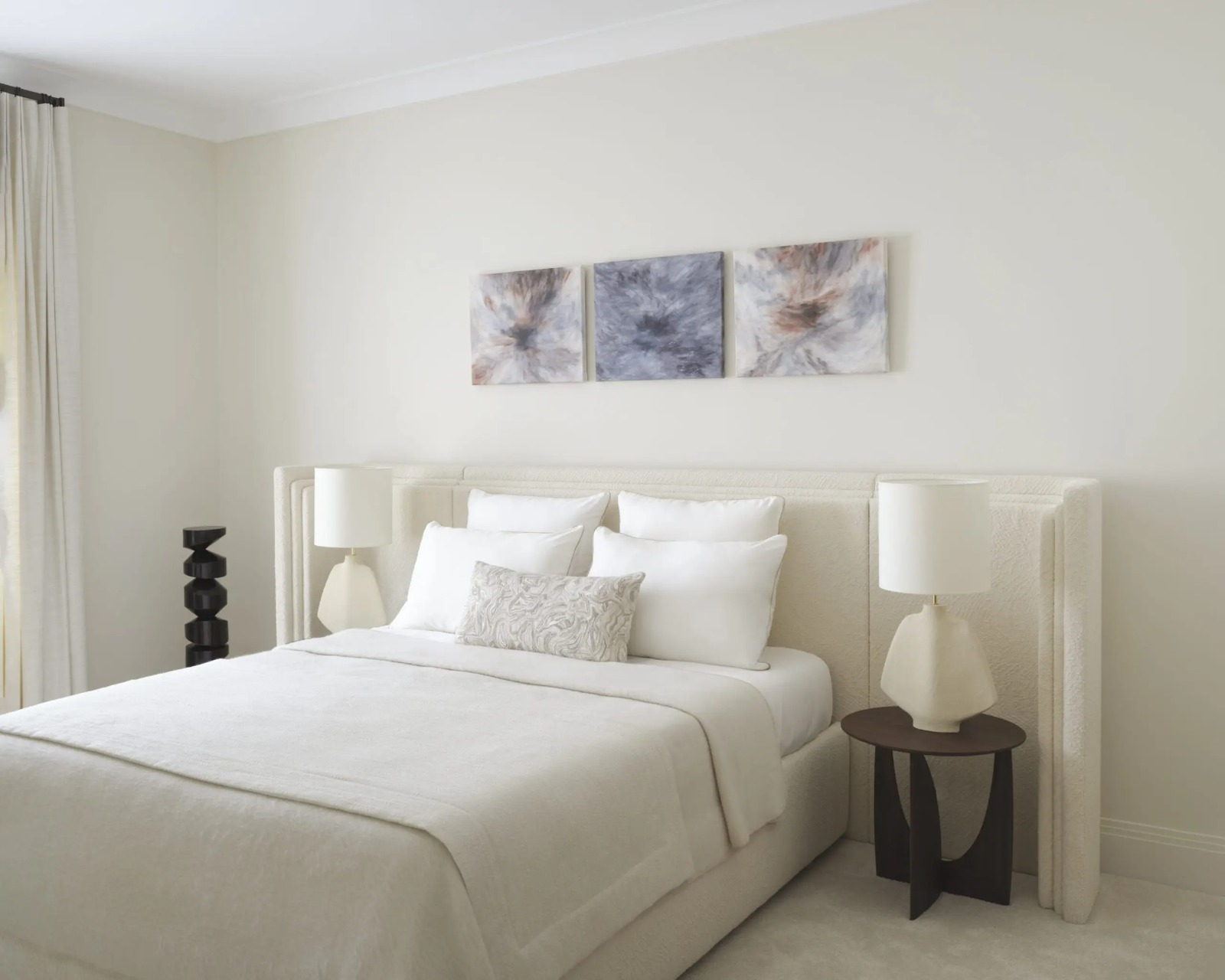 kanat başlıklı karyola, boucle kumaş yatak, özel üretim karyola, çevresel yatak başlığı, ısmarlama luxury bed frame