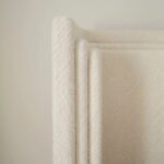 kanat başlıklı karyola, boucle kumaş yatak, özel üretim karyola, çevresel yatak başlığı, ısmarlama luxury bed frame