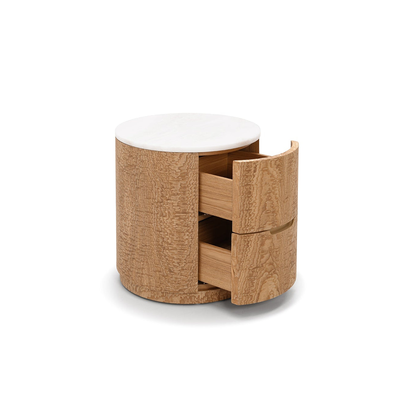 vesta komodin, tamo dişbudak komodin, cylindrical bedside table, mermer tablalı luxury komodin, özel üretim modern komodin
