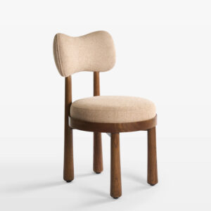 whiper sandalye, modern ahşap sandalye, özel üretim dining chair, sculptural sırtlı sandalye, contemporary meşe sandalye