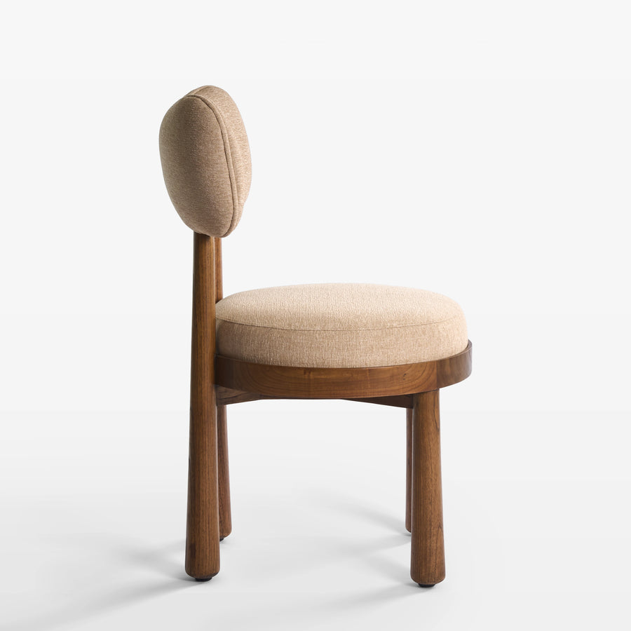 whiper sandalye, modern ahşap sandalye, özel üretim dining chair, sculptural sırtlı sandalye, contemporary meşe sandalye