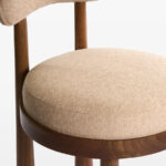 whiper sandalye, modern ahşap sandalye, özel üretim dining chair, sculptural sırtlı sandalye, contemporary meşe sandalye