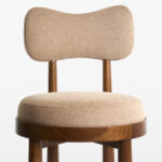 whiper sandalye, modern ahşap sandalye, özel üretim dining chair, sculptural sırtlı sandalye, contemporary meşe sandalye