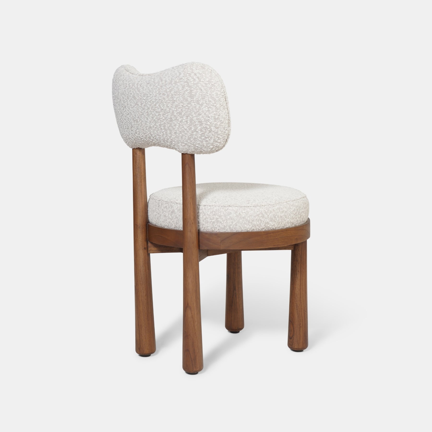 whiper sandalye, modern ahşap sandalye, özel üretim dining chair, sculptural sırtlı sandalye, contemporary meşe sandalye